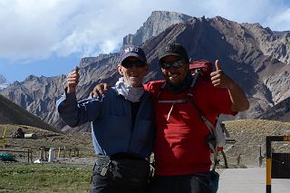 32 Jerome Ryan And Inka Expediciones Guide Agustin Aramayo At The Parking Lot 2949m At Aconcagua Park Exit